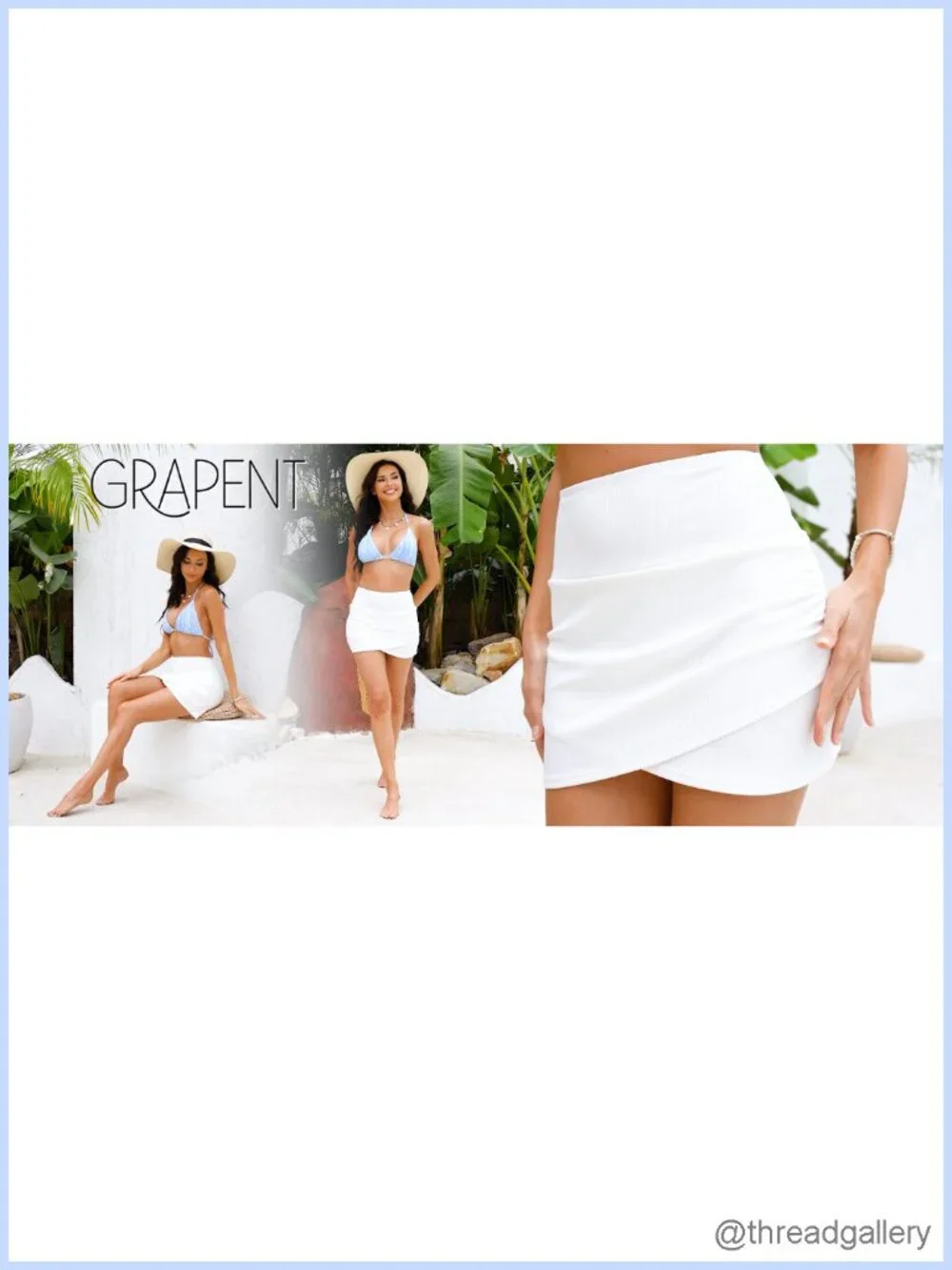 High Waisted Swim Skirt Bottoms with Tummy Control Ruched Tulip Hem